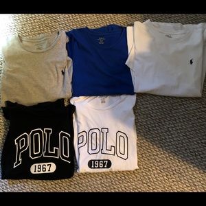 Polo shirts size large and medium
